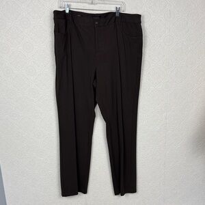 Talbots Heritage Brown Stretch Pants 20W NWT Comfort Slim Leg Trousers